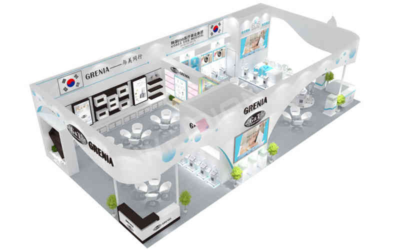 特裝展臺(tái)韓國(guó)EOS美博會(huì)廣州廣交會(huì)展臺(tái)設(shè)計(jì)搭建