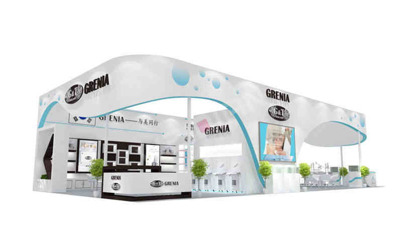 特裝展臺(tái)韓國(guó)EOS美博會(huì)廣州廣交會(huì)展臺(tái)設(shè)計(jì)搭建