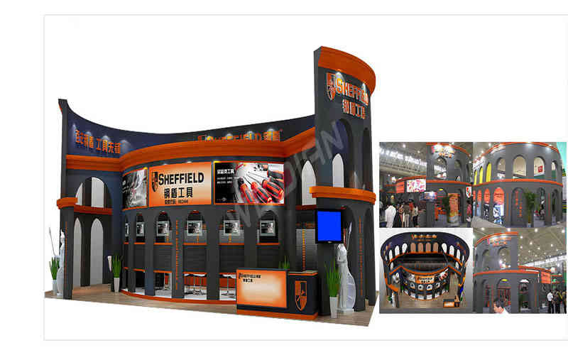 鋼盾工具建博會廣州展臺設(shè)計搭建