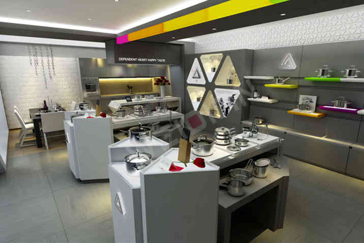 廣州裝修設(shè)計(jì)公司三A廚具全國(guó)終端形象店裝飾設(shè)計(jì)案例