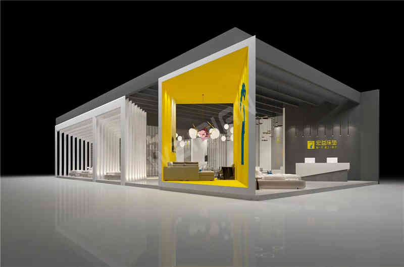 廣州展覽設(shè)計公司助力宏益床墊廣州家具家居展展臺設(shè)計搭建