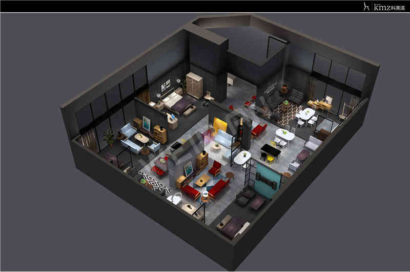 廣州展覽裝飾設(shè)計公司助力科美滋廣州國際家具展覽會Ciff展覽、展臺設(shè)計搭建