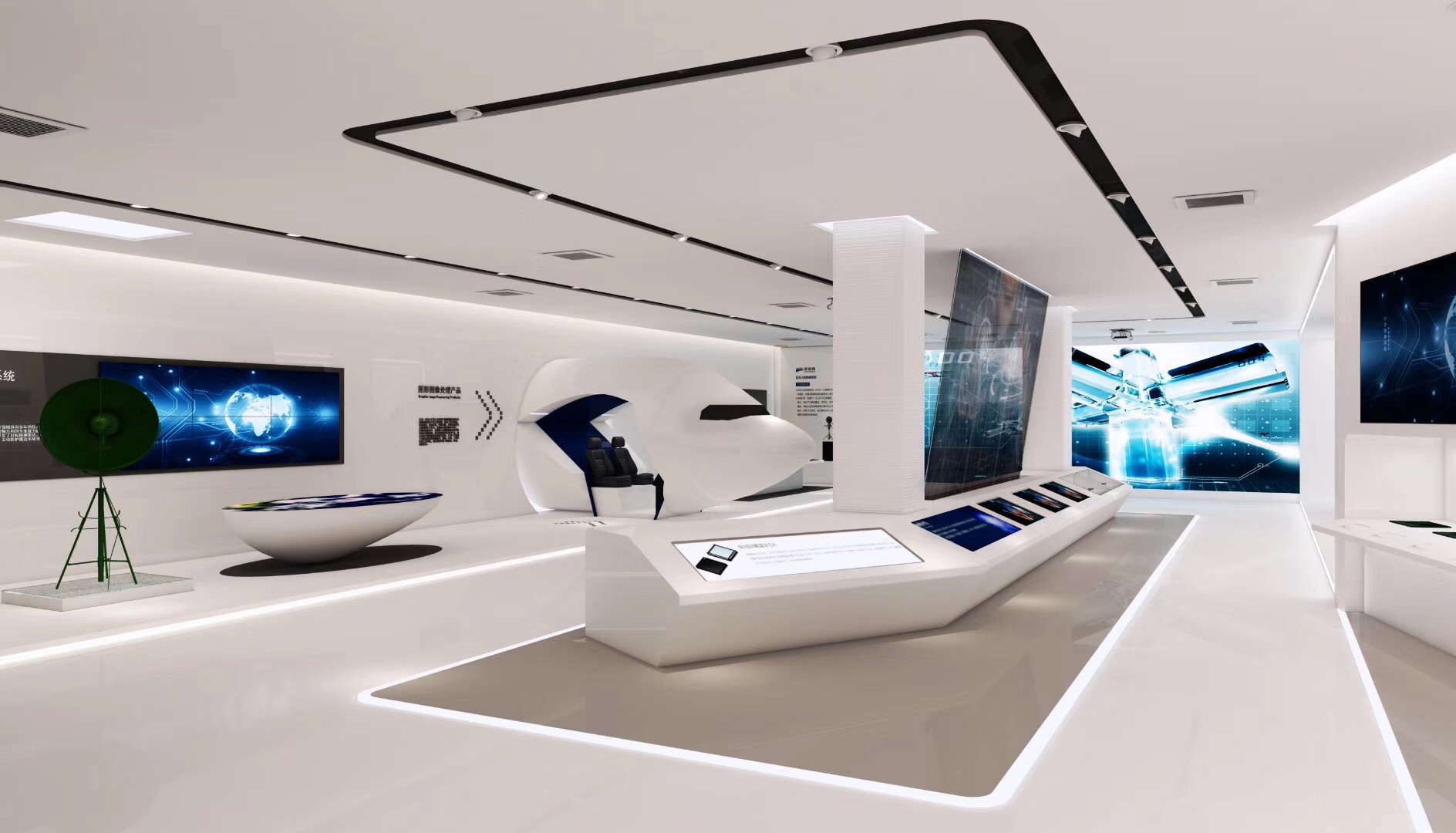 清遠展廳設(shè)計公司裝修景嘉微企業(yè)展覽館